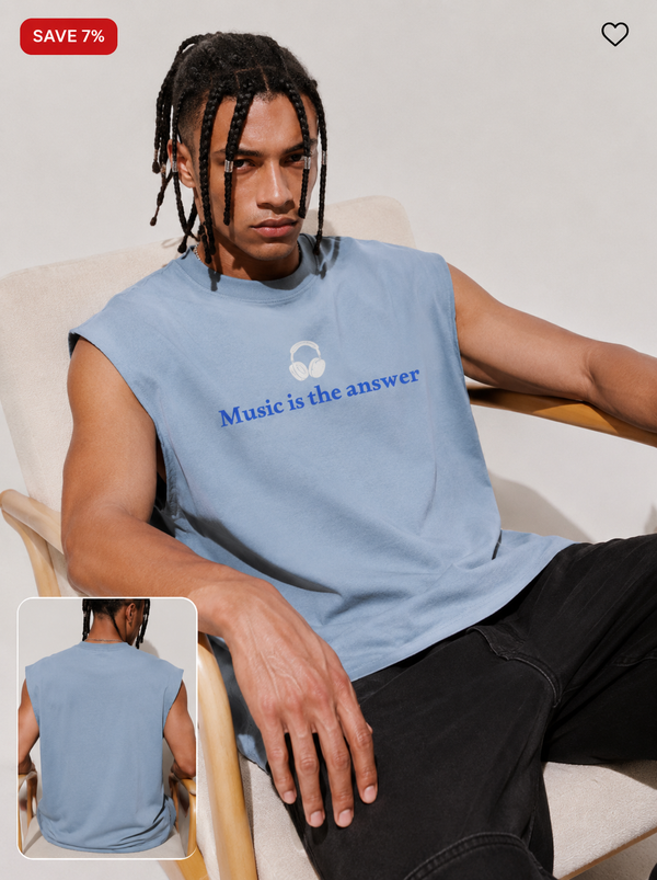 Music Cut Sleeve T-shirt